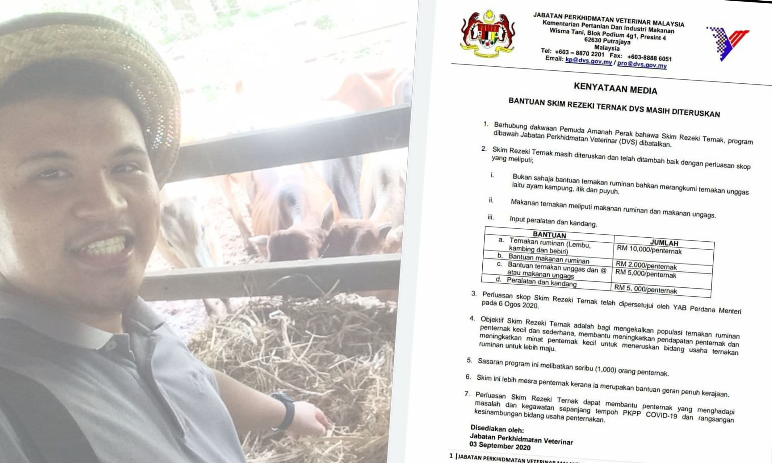 Skim Rezeki Ternak: Kementerian Pertanian dan Industri Makanan U Turn
